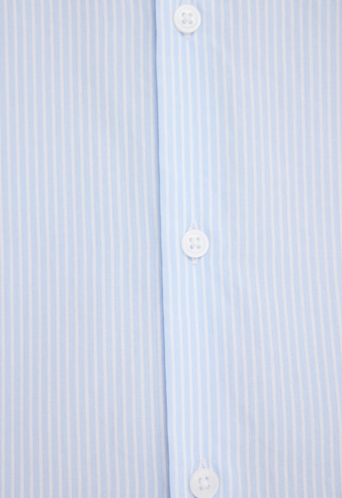 Jac+Jack Basel Cotton Shirt - Day Blue Stripe